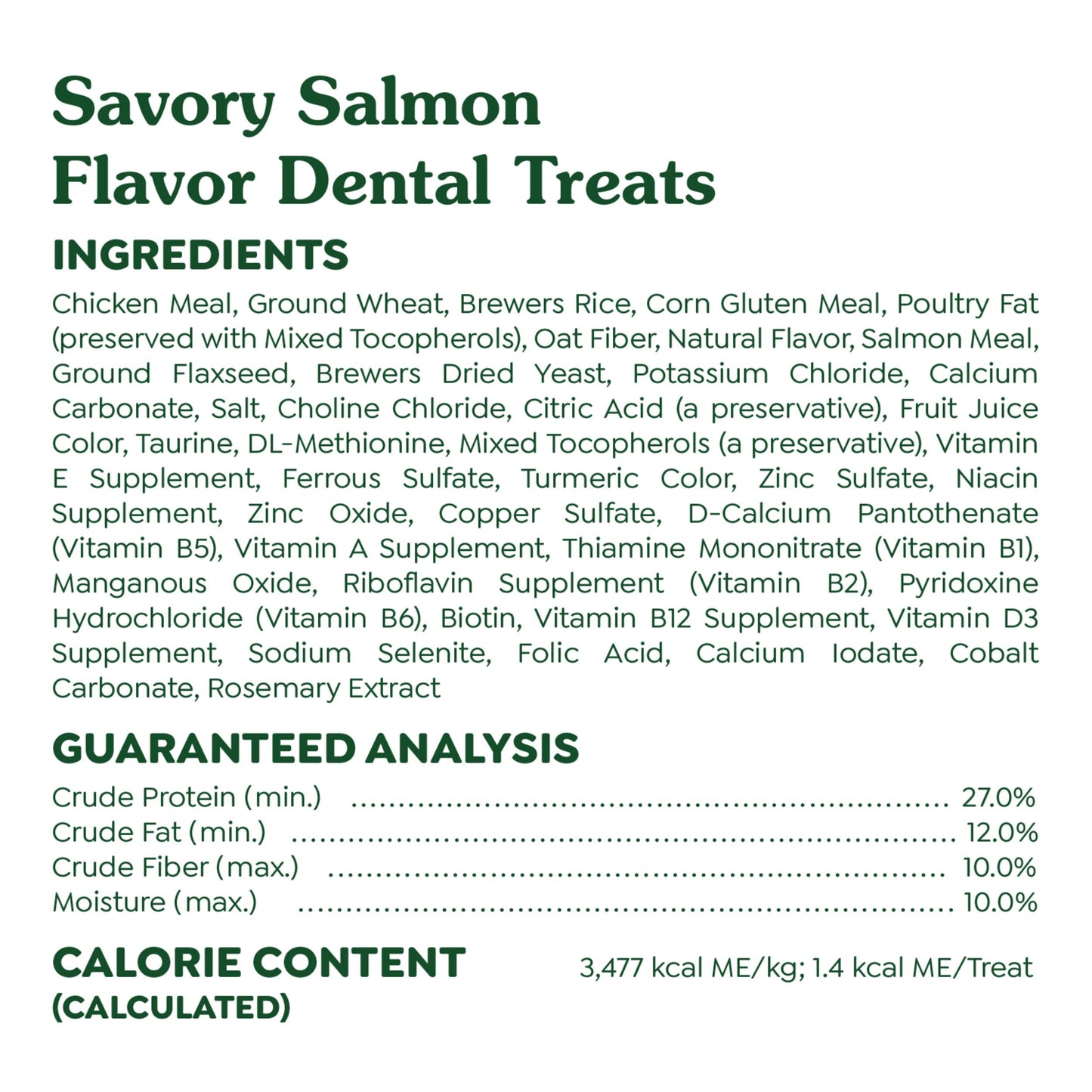 FELINE GREENIES Dental Treats, Salmon Flavor, Mega size 4.6 oz