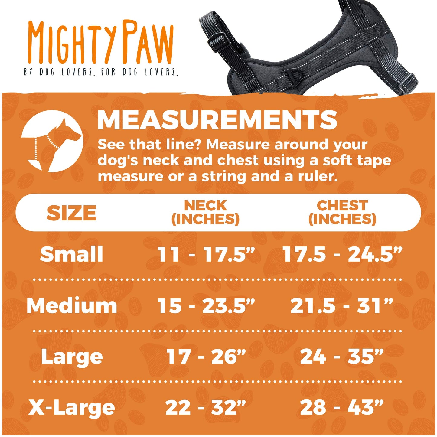 Mighty Paw Dog Car Harness - Vehicle Safety Gear - 2 Leash Attachment - Adjustable Straps - Reflective Stitching - Soft Padding - Standard Harness Functionality - No Pull Front Leash Attachment - S