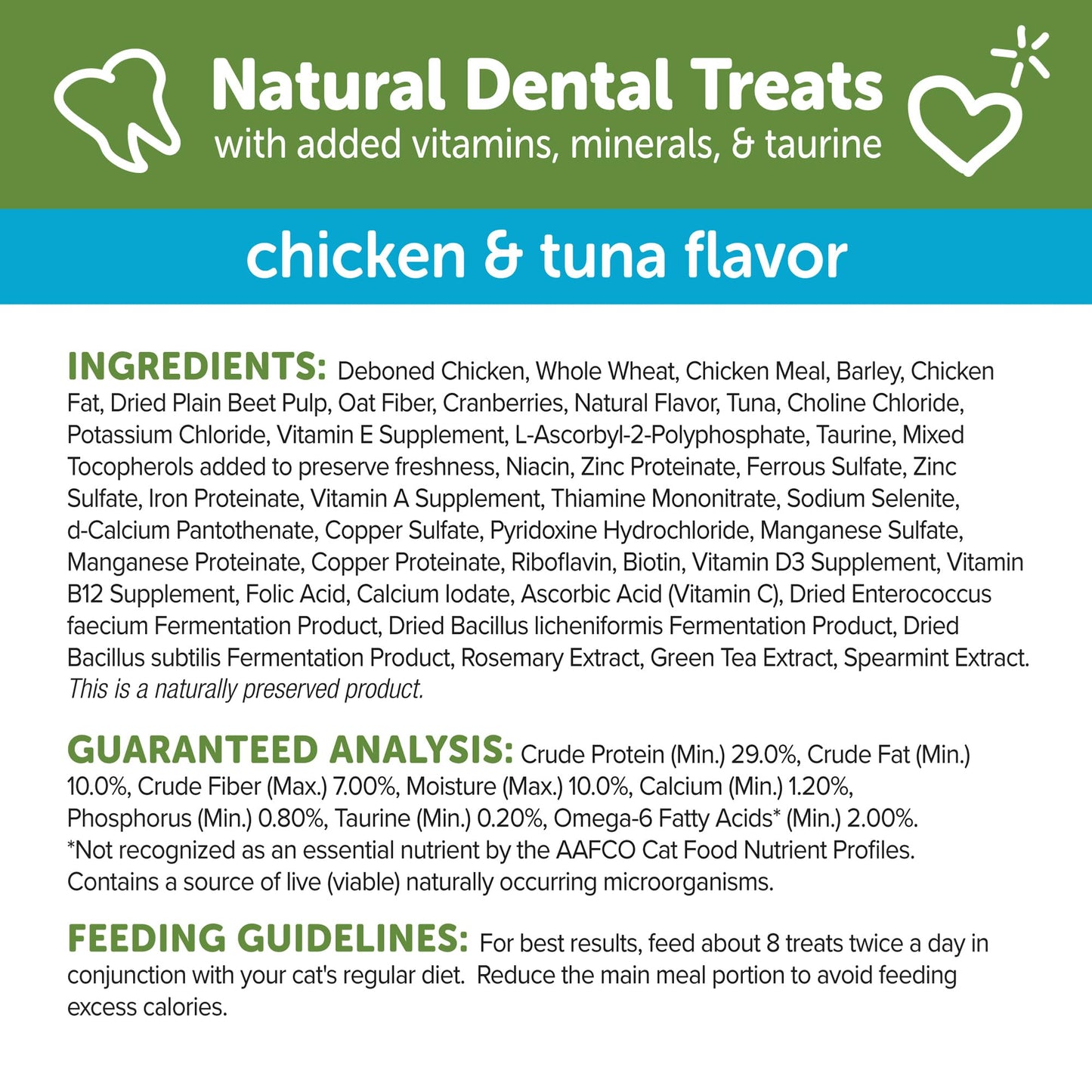 WHIMZEES Wellness Cat Dental Treats, Natural Chews, Chicken and Tuna Flavor, (2 Ounce Bag)