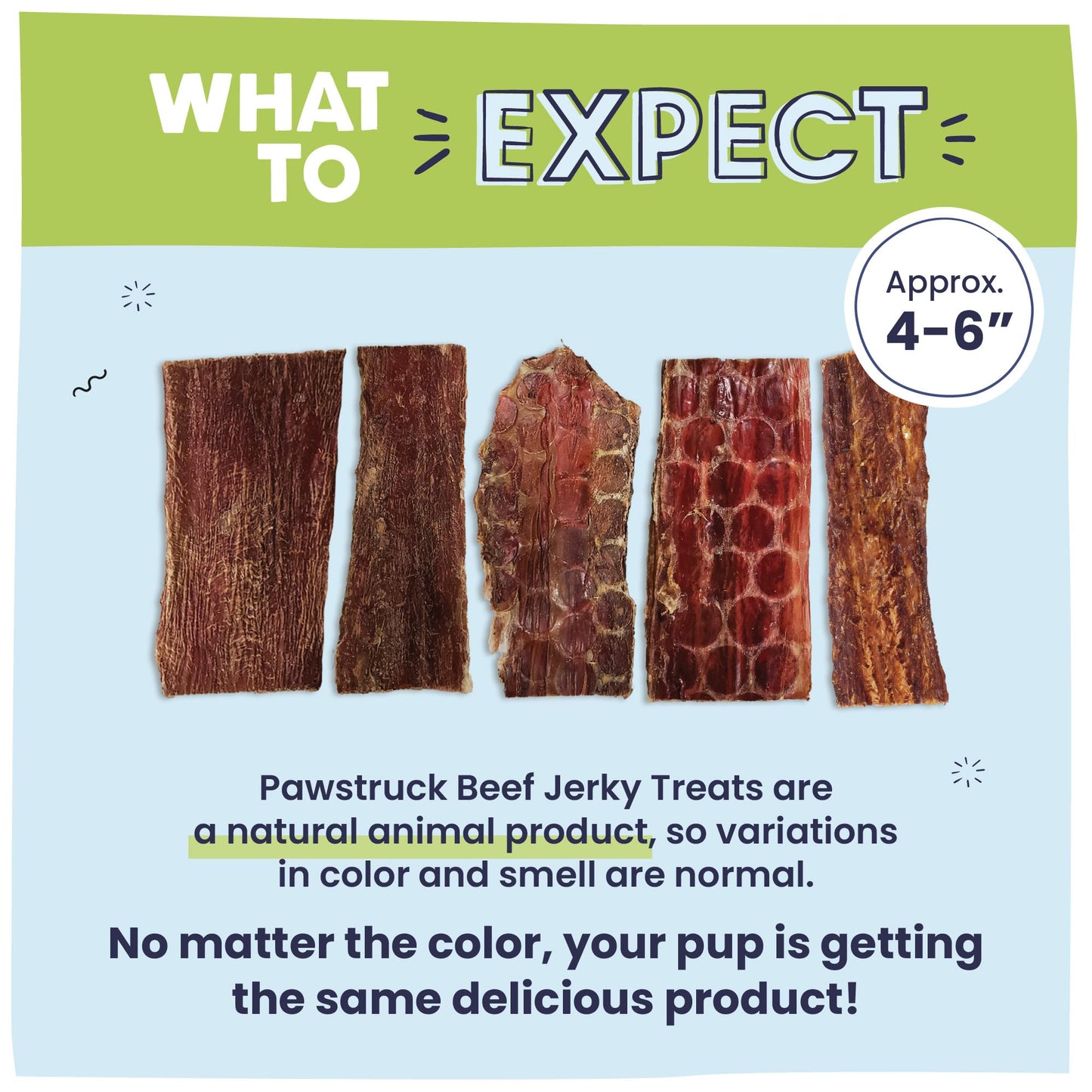 Pawstruck Premium Beef Jerky Dog Treat Chews, Medium 4"-6" Strips – Supports Hip & Joint Health, Rich in Glucosamine & Chondroitin, No Added Preservatives – 25 Count
