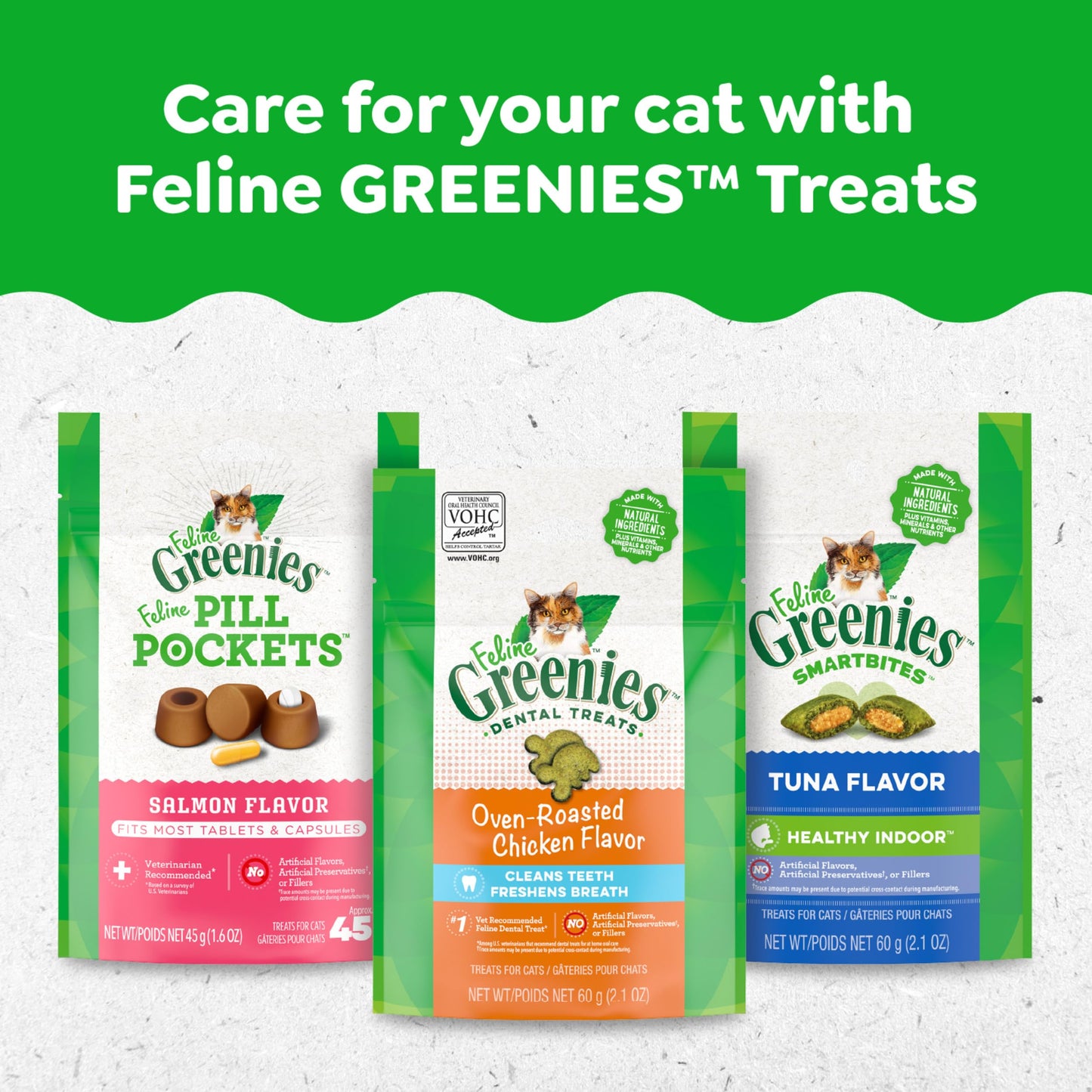 Greenies Feline Adult Dental Cat Treats, Tempting Tuna Flavor, 4.6 oz. Pack