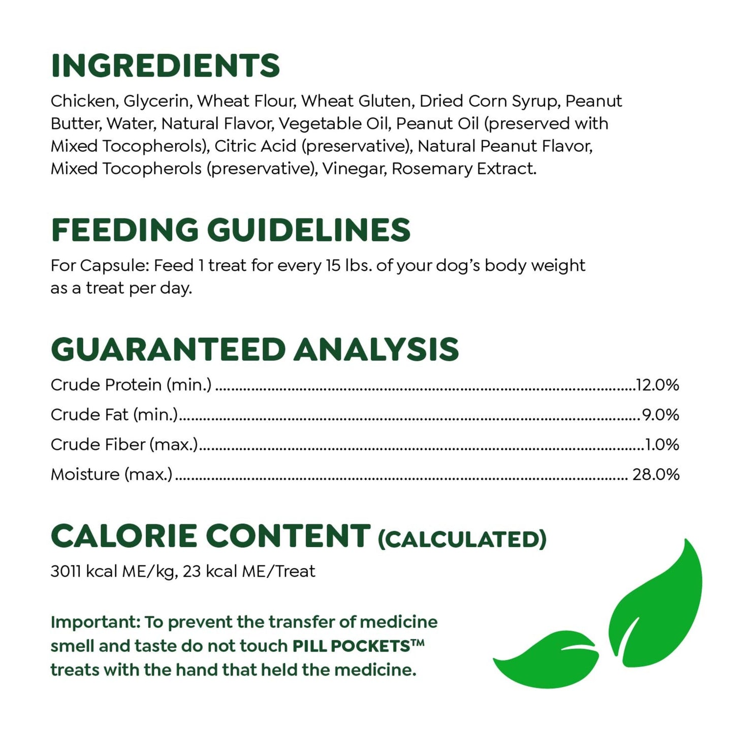 Greenies Pill Pockets for Dogs Large Size, Soft Dog Treats, with Real Peanut Butter, 15.8 oz. Pouch (60 Treats)