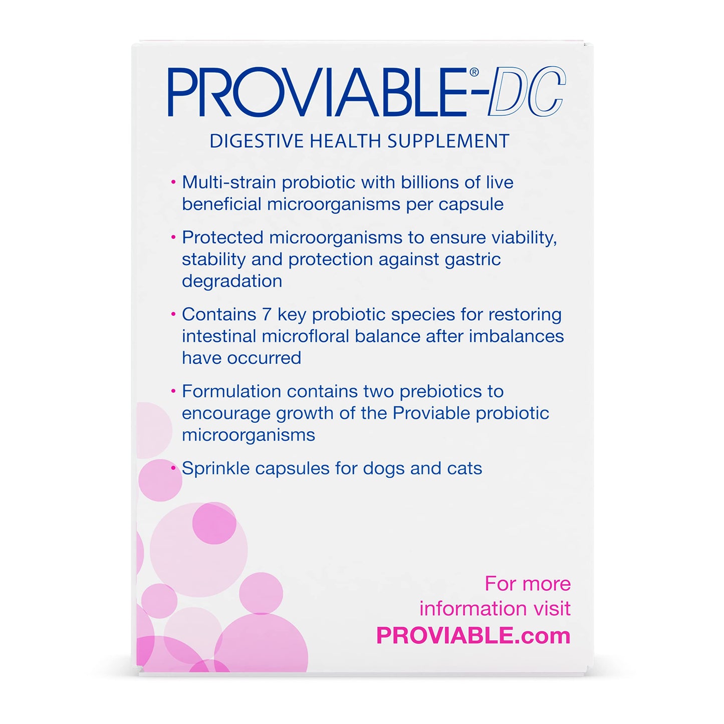 Nutramax Laboratories 30 Count Proviable Health Supplement for Cats and Dogs (PROVDC30)