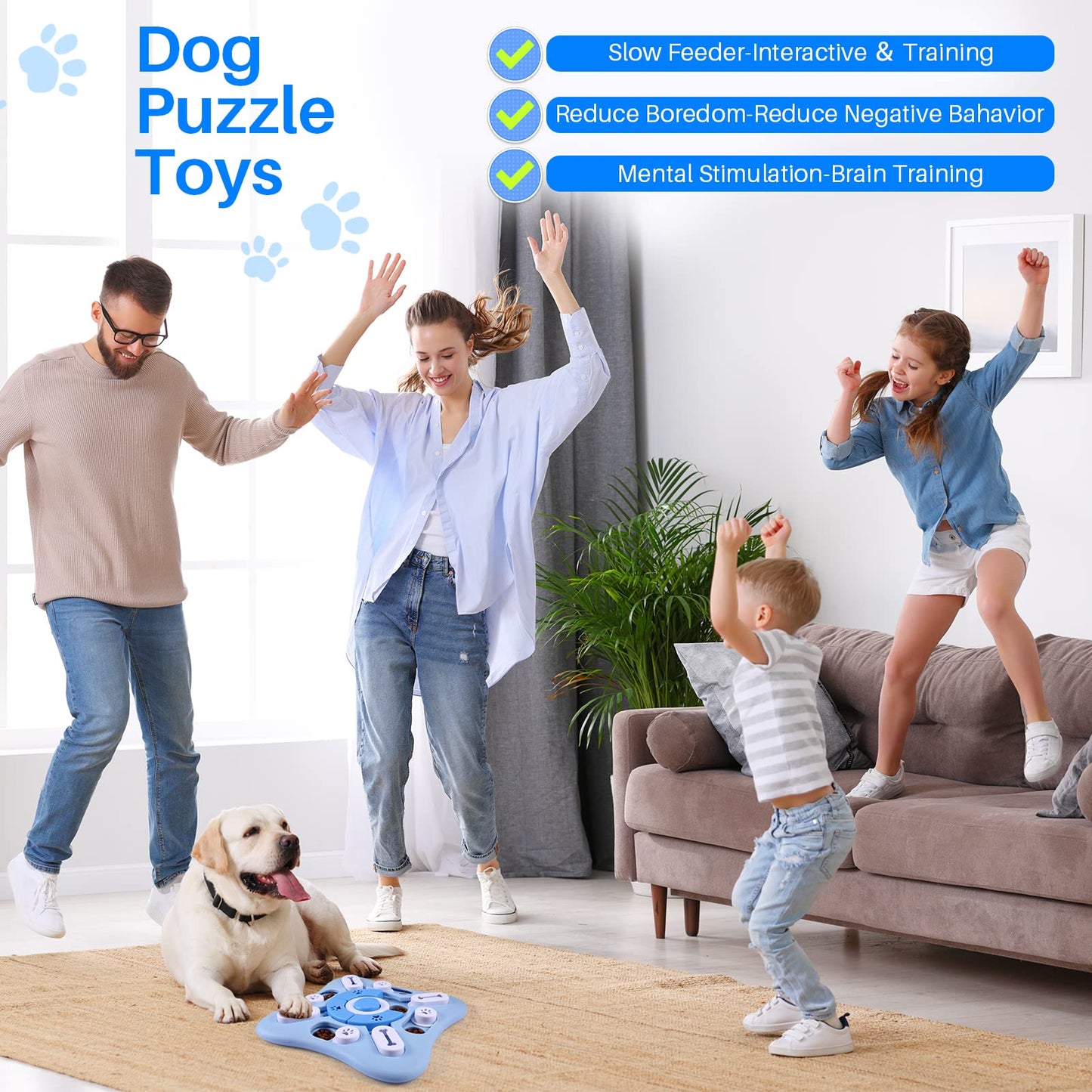 AVOAR Interactive Dog Puzzle Toys for Large Medium Small Smart Dogs, Squeaky Dog Enrichment Toys Mentally Stimulation Toys for Training, Dog Treat Chew Toy Gifts for Puppy&Cats
