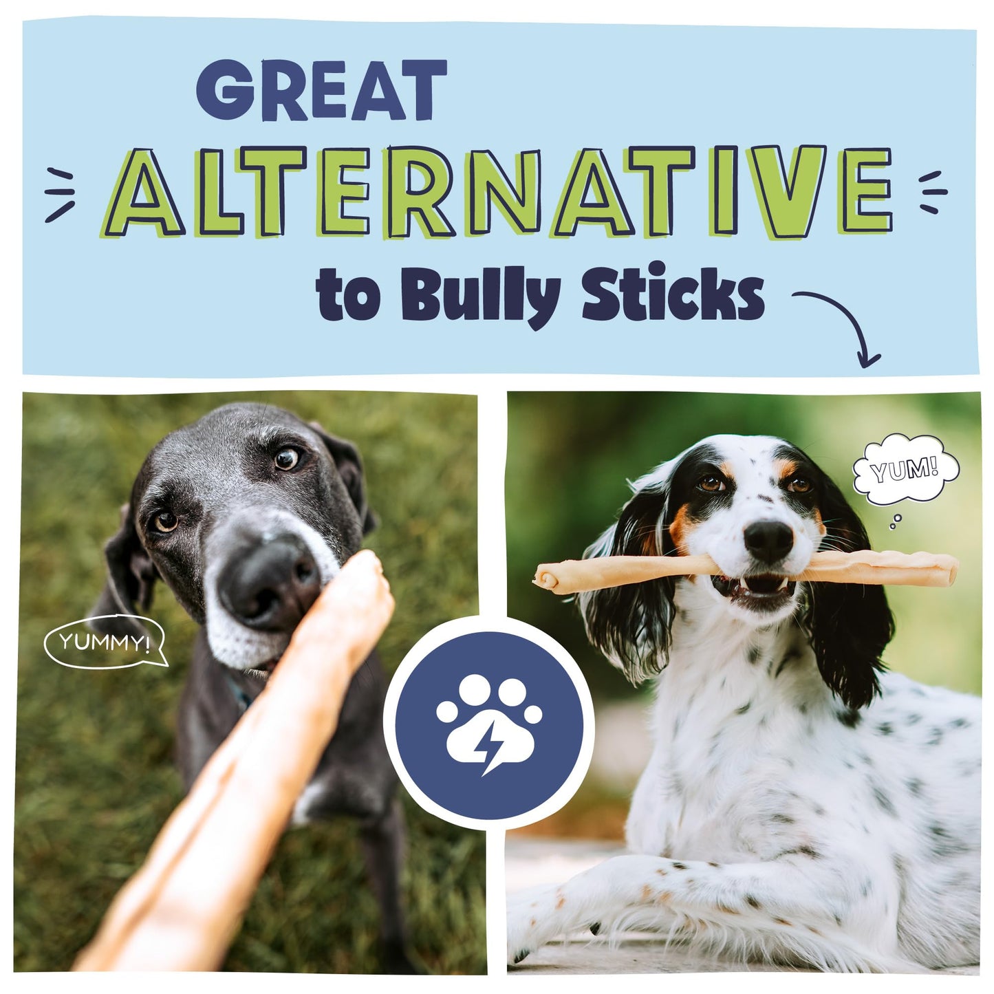 Pawstruck Natural Large 12" Beef Collagen Sticks for Dogs – Long-Lasting Rawhide Alternative, High Protein Treats with Chondroitin & Glucosamine – 5 Pack