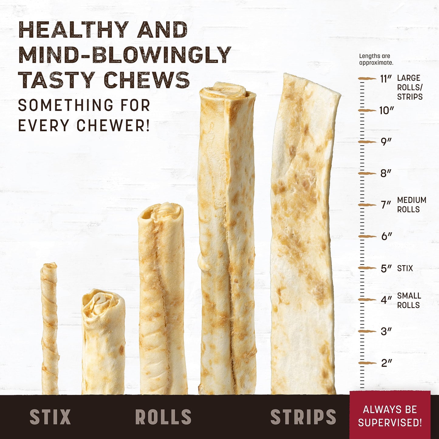 Earth Animal No Hide Strips Beef Flavored Natural Treats | No Rawhide | Quick & Thin Dog Chews | 1.5 Oz