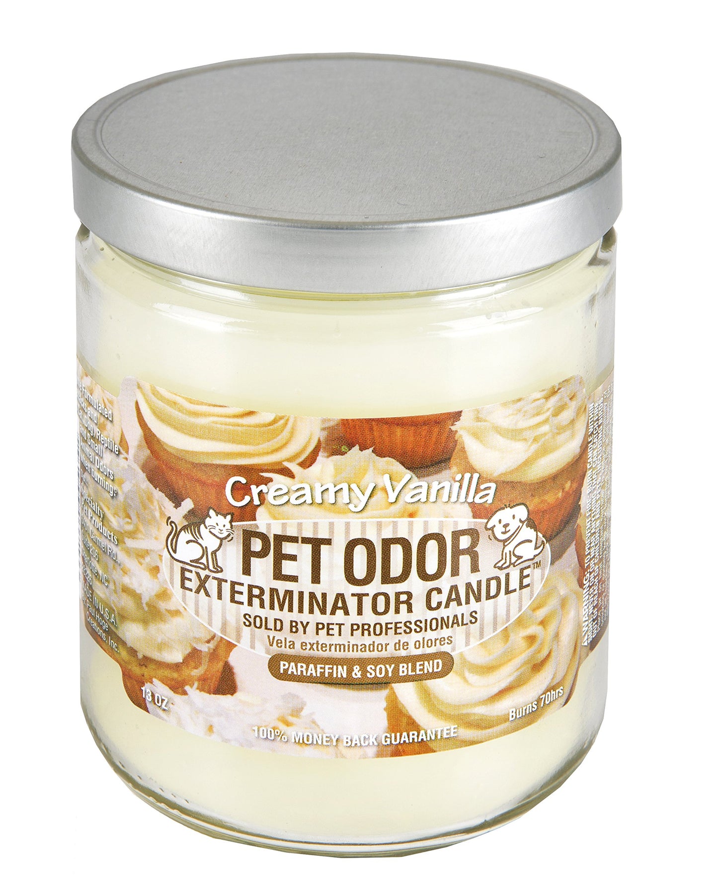 Specialty Pet Products Odor Exterminator Candle, Creamy Vanilla, 13 Ounce Jar (Pack of 2)