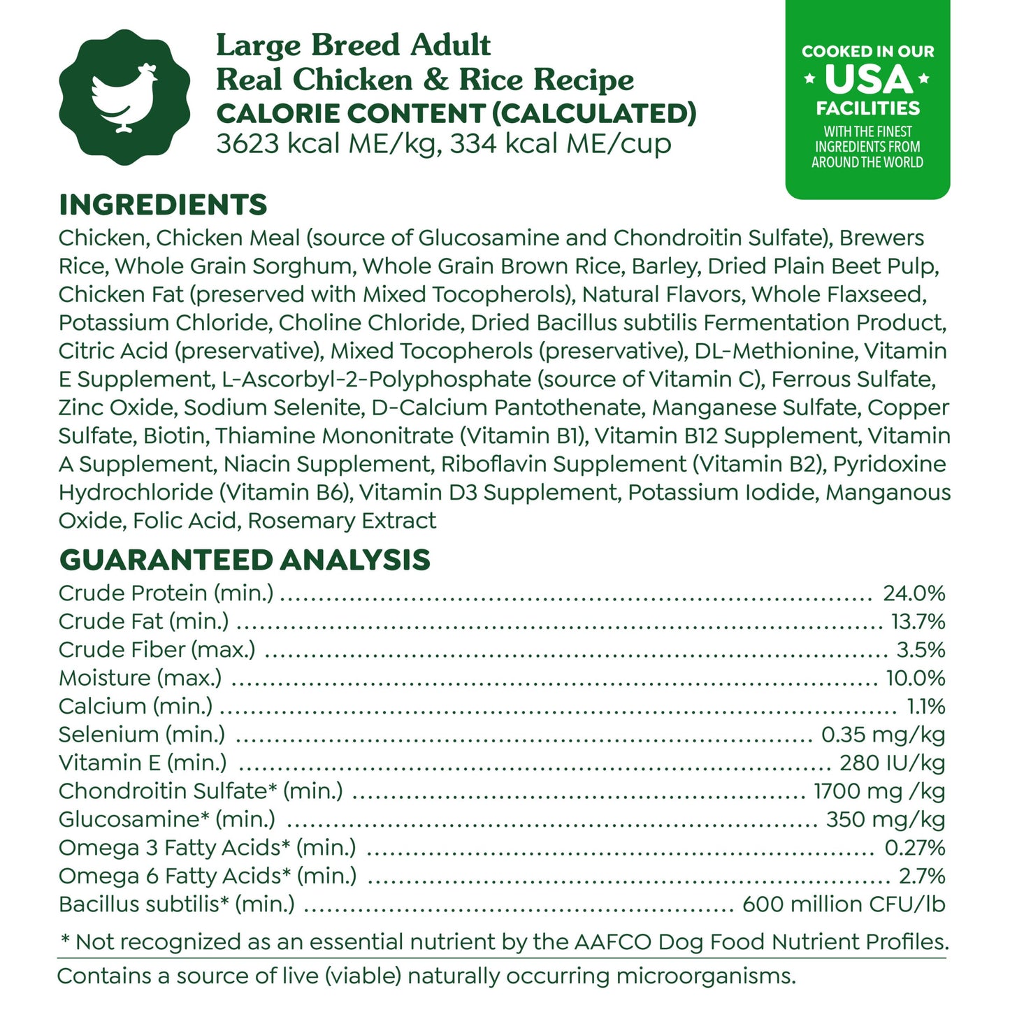 Greenies Smart Essentials Large Breed Adult High Protein Dry Dog Food Real Chicken & Rice Recipe, 15 lb. Bag