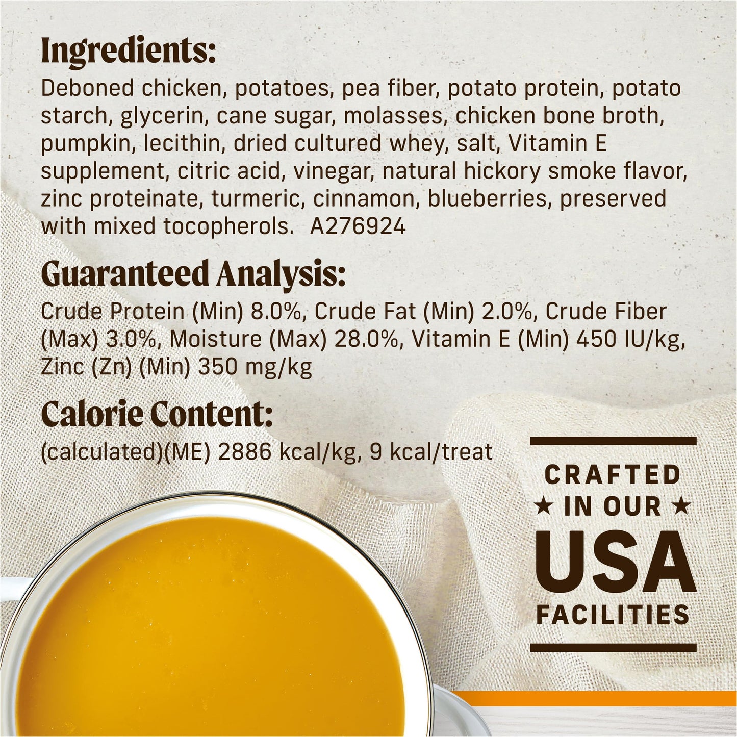 Merrick Healthy Bites Grain Free Dog Treats, Soft Treats with Bone Broth for Dogs, Chicken and Bone Broth Recipe - 6 oz. Pouch