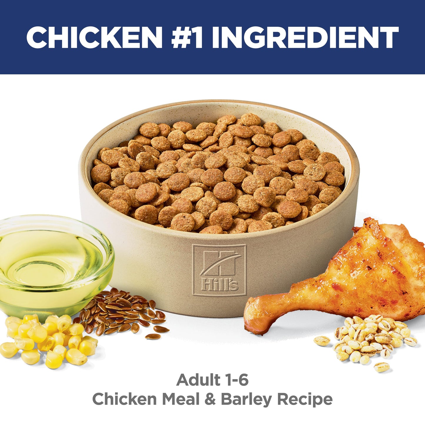 Hill's Science Diet Adult 1-6, Adult 1-6 Premium Nutrition, Dry Dog Food, Chicken & Barley, 5 lb Bag