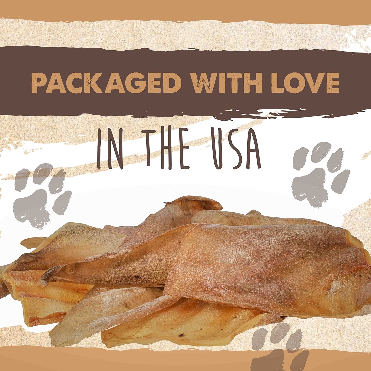 Mighty Paw 100% Natural Unbleached Cow Ears for Dogs - Single Ingredient - Cows Ears for Dogs Chew Treats Suitable for Small, Medium & Large Breeds - Pet Chews (12 Pack)