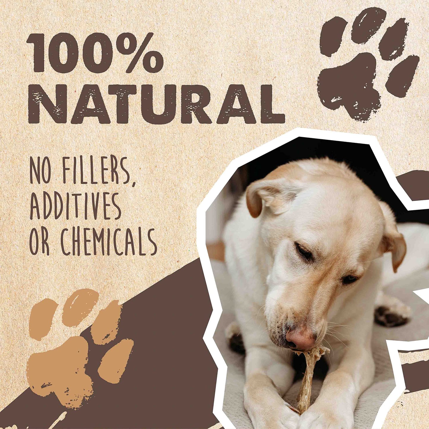 Mighty Paw 100% Natural Unbleached Cow Ears for Dogs - Single Ingredient - Cows Ears for Dogs Chew Treats Suitable for Small, Medium & Large Breeds - Pet Chews (12 Pack)