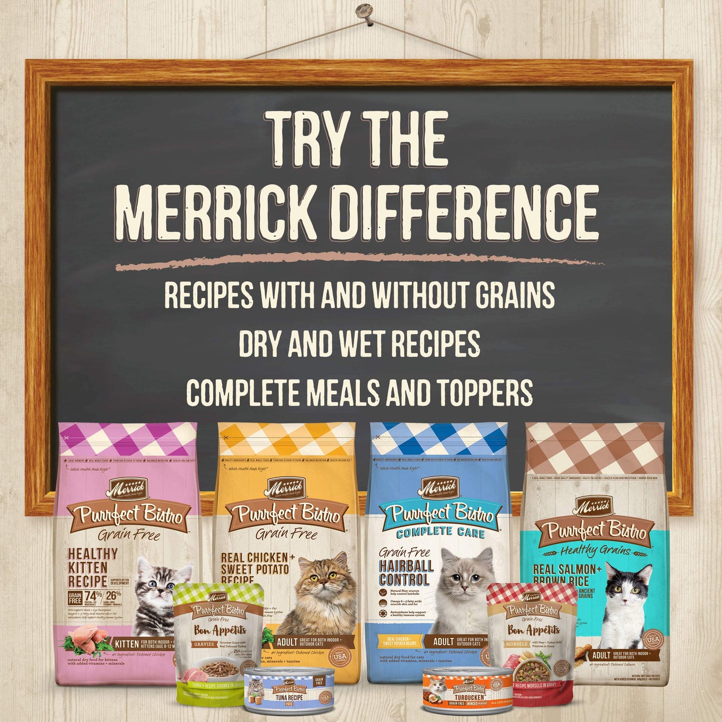 Merrick Purrfect Bistro Grain Free, Healthy, And Natural Dry Cat Food, Complete Care Sensitive Stomach Recipe - 12 lb. Bag