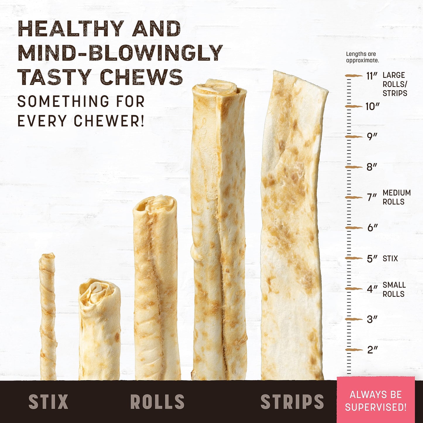Earth Animal No Hide Strips Salmon Flavored Natural Treats | No Rawhide | Quick & Thin Dog Chews | 1.5 Oz