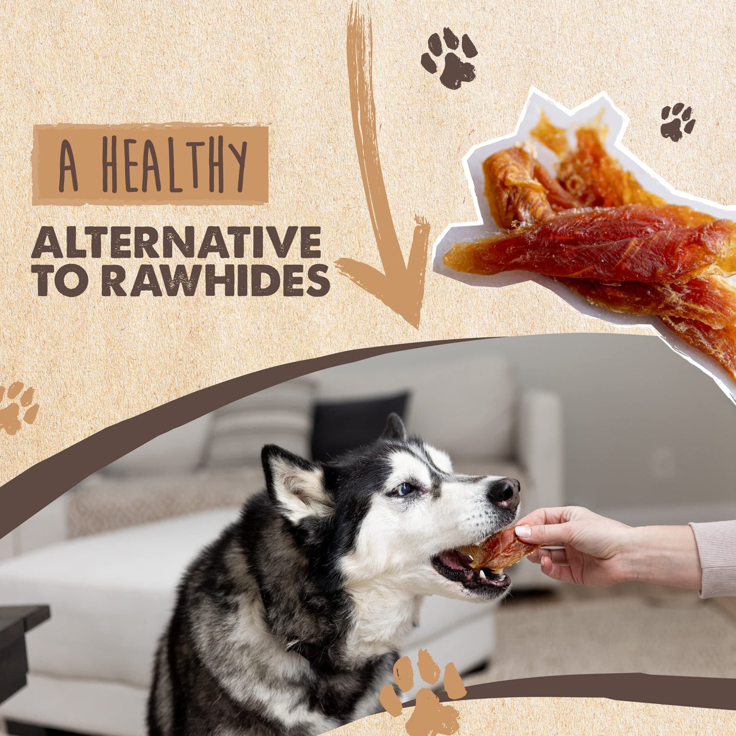 Mighty Paw Naturals Chicken Jerky Dog Treats | Chicken Jerky for Small, Medium and Large Breeds. All Natural Dog Treats. Natural Chews Treat for Large Pets, and Puppies. 14 oz