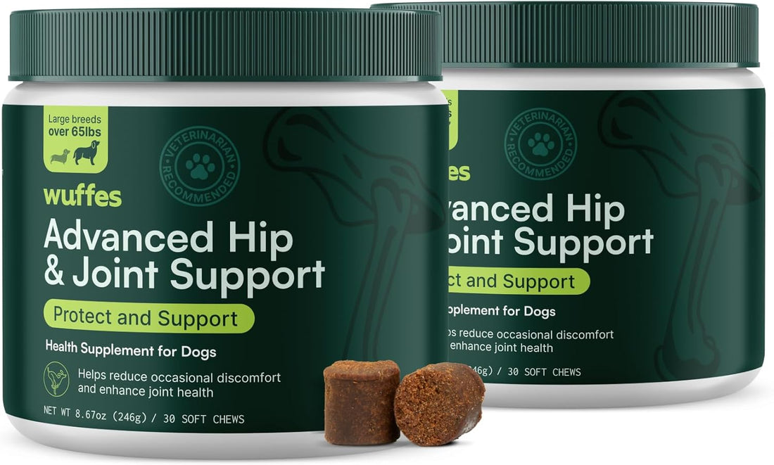 Every Big Dog Deserves to Run Free: Wuffes Hip & Joint Chews for Happy, Healthy Hips for Your Beloved Dogs.