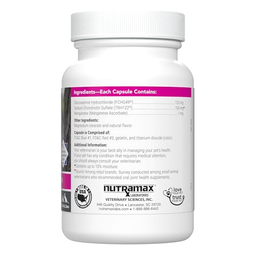 Nutramax Cosequin Joint Health Supplement for Cats - With Glucosamine and Chondroitin, 55 Capsules