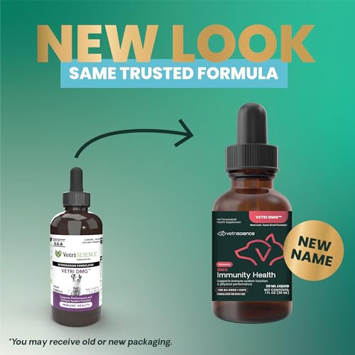 VetriScience DMG Immunity Health Easy-Dose Liquid, Vetri DMG Immune Support Supplement for Cats and Dogs, Hypoallergenic, Support Performance, Stamina, Immune Response, 30 ml