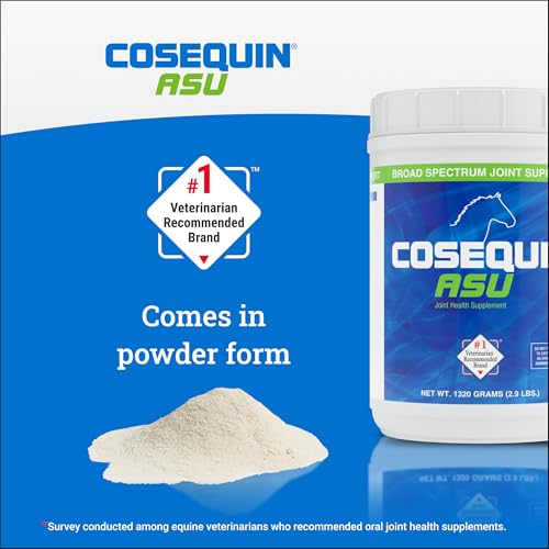 Nutramax Cosequin ASU Joint Health Supplement for Horses - Powder with Glucosamine, Chondroitin, ASU, and MSM, 500 Grams