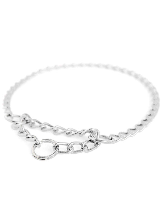 Mighty Paw Martingale Training Dog Collar - Modified Slip Chain - Trainer Approved - No More Pulling - for All Breed Sizes - No Pulling Dog Collar - Stainless Chain - Martingale - (20")
