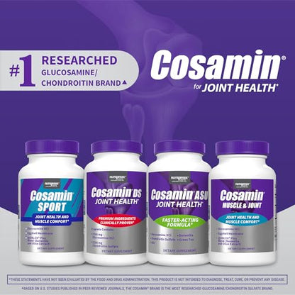 Nutramax Cosamin® Muscle & Joint, Works to Decrease Cartilage Breakdown, Protects Joints, and Reduces Muscle Soreness, 74 Capsules