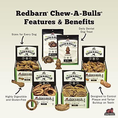 Redbarn Chew-A-Bulls (Size: Large, Shape: Brush, 6-Count (Pack of 1))