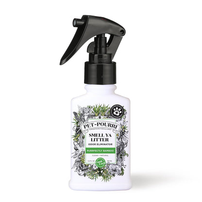 Poo-Pourri Purrfectly Bamboo 3.4oz Cat & Home Deodorizer Spray – Cat & Dog Odor Remover – Plant Based Ingredients – Vet Recommended – Great for Air, Carpet, Litter Box, Pee, Urine & Strong Pet Odors