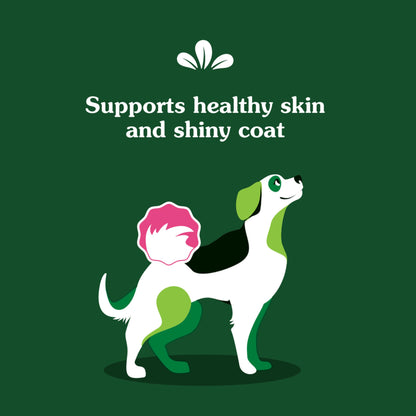 Greenies Supplements Dog Skin and Coat Supplements with Fish Oil & Omega 3 Fatty Acids, Chicken Flavor, 7.37 oz. 40-Count