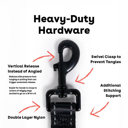 Pupford 6 Foot Double Handle Heavy Duty Training Leash for Dogs