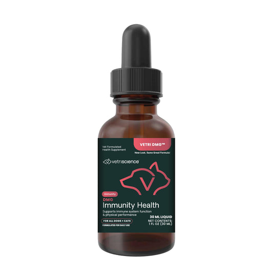 VetriScience DMG Immunity Health Easy-Dose Liquid, Vetri DMG Immune Support Supplement for Cats and Dogs, Hypoallergenic, Support Performance, Stamina, Immune Response, 30 ml