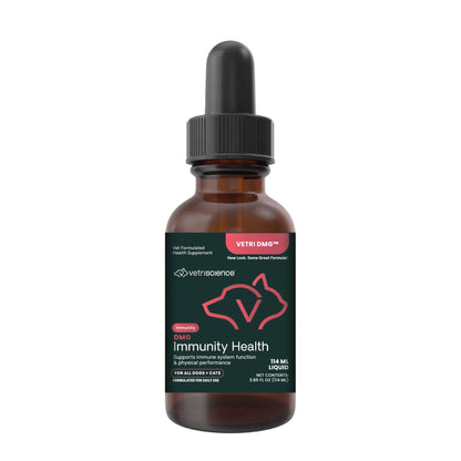 VETRISCIENCE DMG Immunity Health Easy-Dose Liquid, Vetri DMG Immune Support Supplement for Dogs and Cats, Hypoallergenic, Support Performance, Stamina, Immune Response, DMG (Dimethylglycine), 114 ml