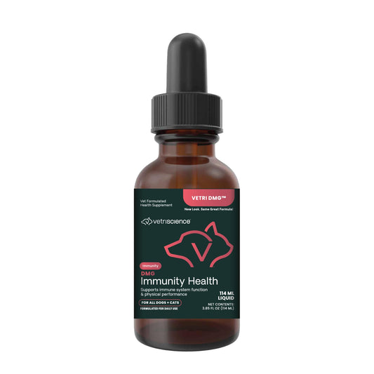 VETRISCIENCE DMG Immunity Health Easy-Dose Liquid, Vetri DMG Immune Support Supplement for Dogs and Cats, Hypoallergenic, Support Performance, Stamina, Immune Response, DMG (Dimethylglycine), 114 ml