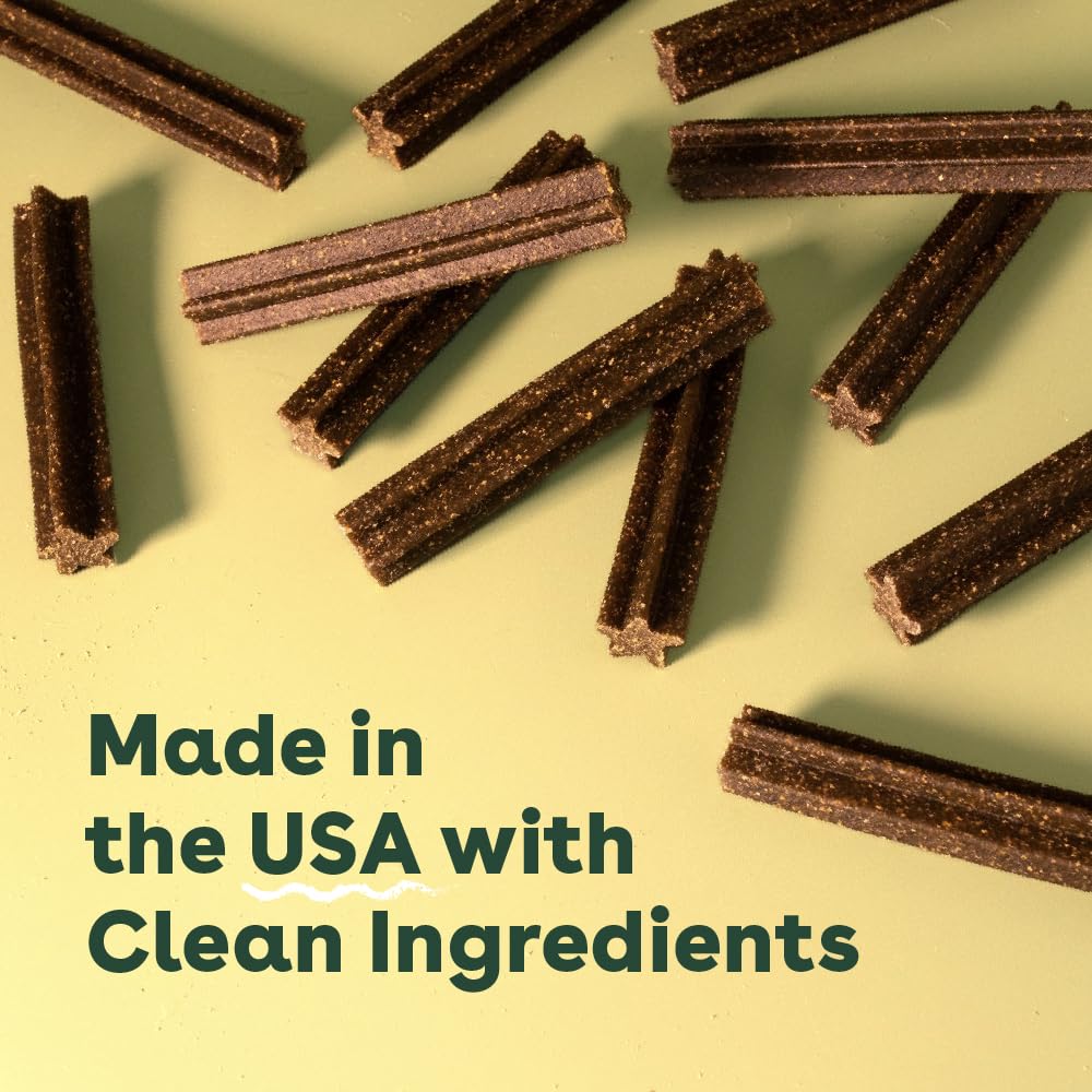 Pupford Dental Chews for Dogs, All-Natural 4-Inch Sticks for Plaque, Tartar & Bad Breath, Grooved Texture, Limited Ingredients, Made in USA (14 Count)