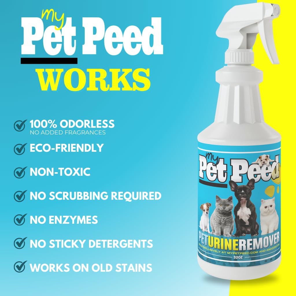 My Pet Peed - Pet Stain & Odor Remover (Two Pack - 32oz Spray Bottles)
