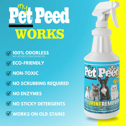 My Pet Peed - Pet Stain & Odor Remover (Two Pack - 32oz Spray Bottles)