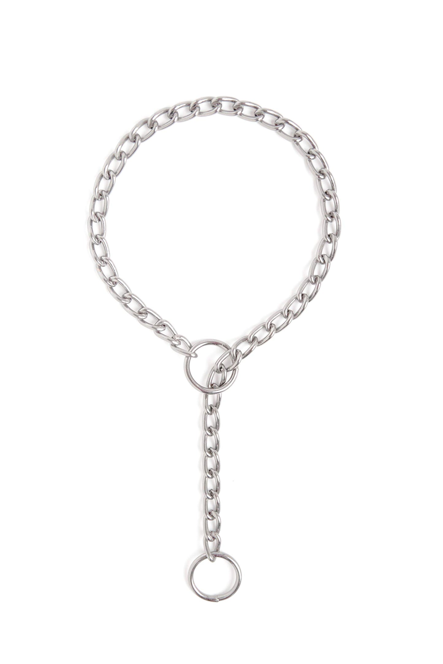 Mighty Paw Slip Collar - Stainless Steel - Weather Resistant - Tarnish Proof - Durable Chain Dog Choke Collars - No Pull Dogs Training - Strong and Premium - Metal Chain (16")