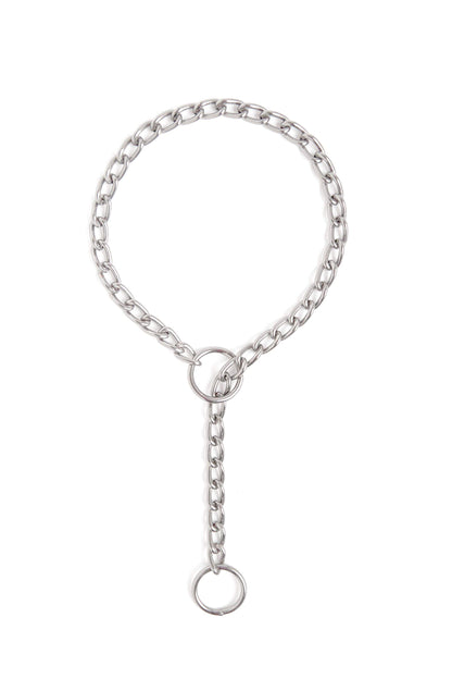 Mighty Paw Slip Collar - Stainless Steel - Weather Resistant - Tarnish Proof - Durable Chain Dog Choke Collars - No Pull Dogs Training - Strong and Premium - Metal Chain (16")