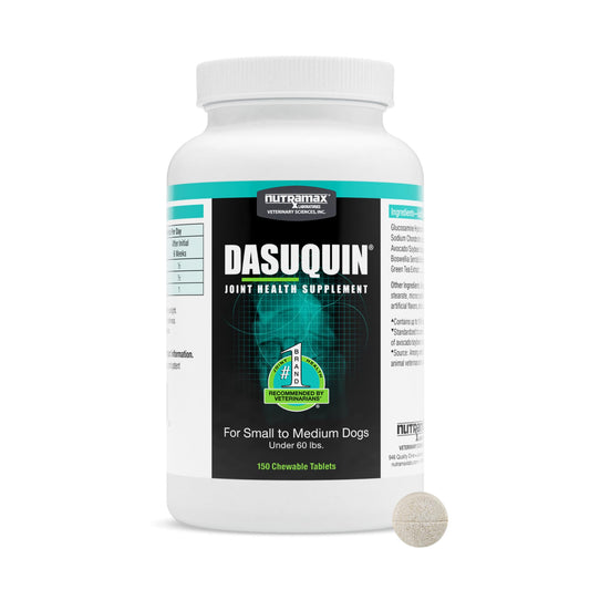 Nutramax Dasuquin for Small to Medium Dogs, Joint Health Supplement, Contains Glucosamine for Dogs, Plus Chondroitin, ASU and More, Supports Healthy Joints, Chewable Tablets, 150 Count