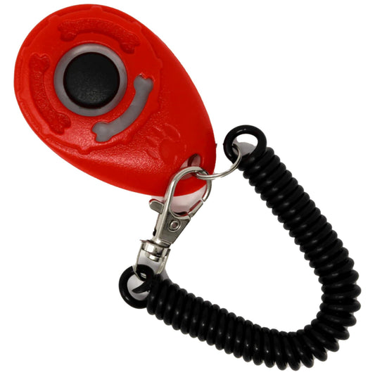 Pupford Dog Training Clicker with Wrist Strap, Compact, Easy-Access Clicker for Positive Reinforcement Training (1 Pack, Red)