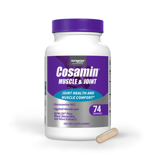 Nutramax Cosamin® Muscle & Joint, Works to Decrease Cartilage Breakdown, Protects Joints, and Reduces Muscle Soreness, 74 Capsules
