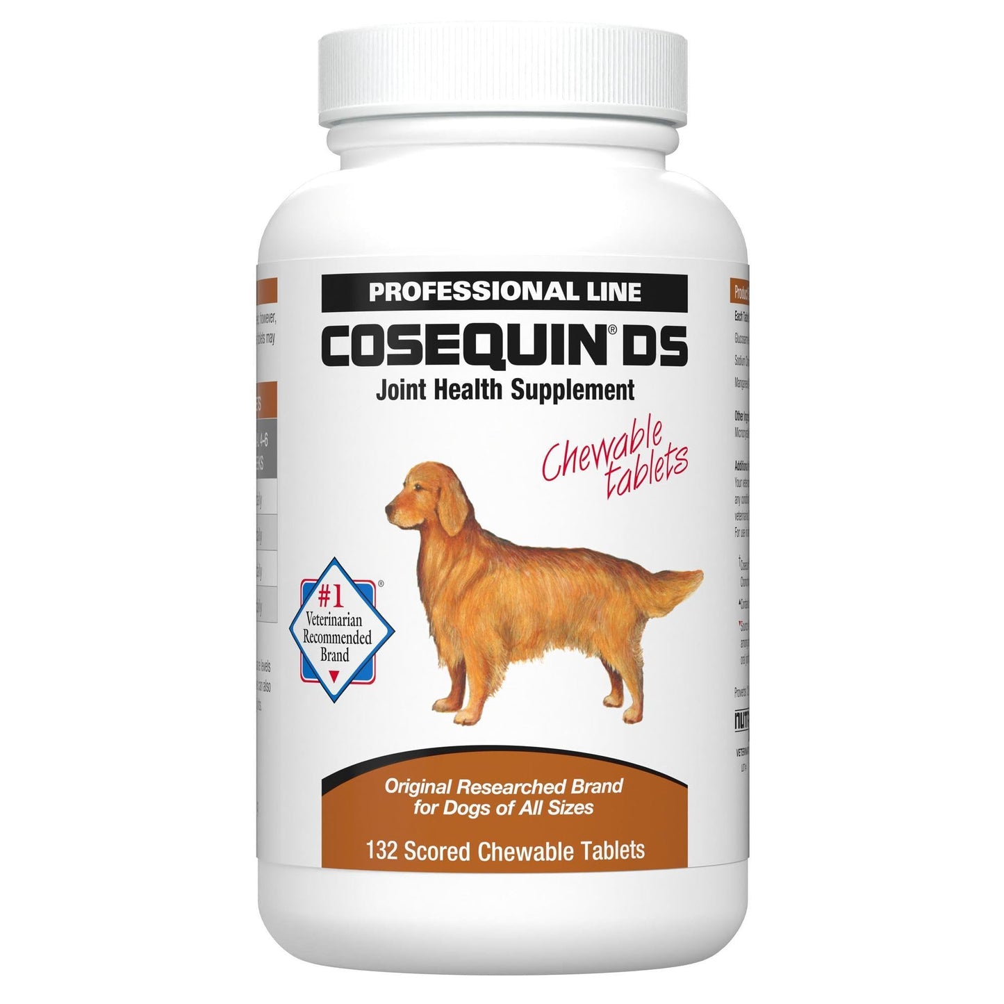 Nutramax Cosequin DS Joint Health Supplement for Dogs - With Glucosamine and Chondroitin, 132 Chewable Tablets