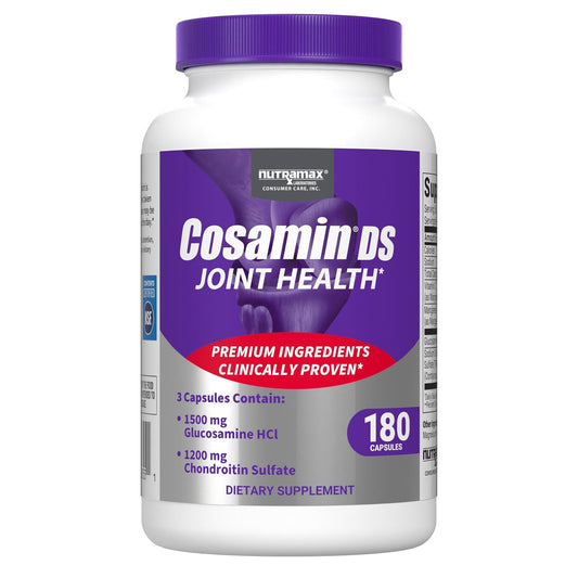 Nutramax Cosamin® DS Joint Health Supplement with Glucosamine & Chondroitin for Men’s & Women's Joint Health, 180 Capsules