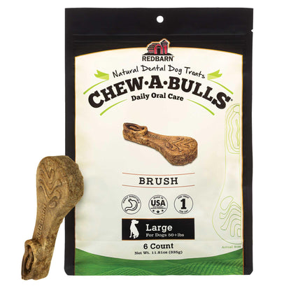 Redbarn Chew-A-Bulls (Size: Large, Shape: Brush, 6-Count (Pack of 1))