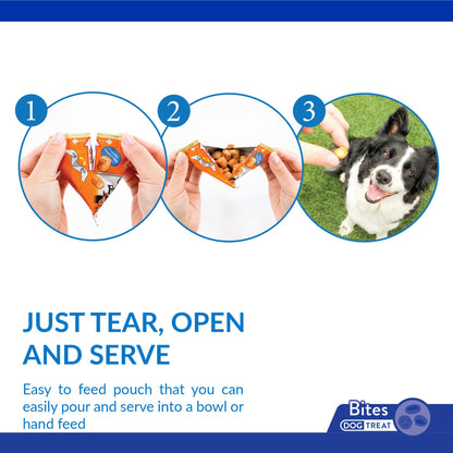 INABA Churu Fun Bites for Dogs, Soft & Chewy Baked Chicken Wrapped Filled Dog Treats with Vitamin E, 0.42 Ounces per Tetra, 8 Tetras per Box, Chicken with Sweet Potato Recipe