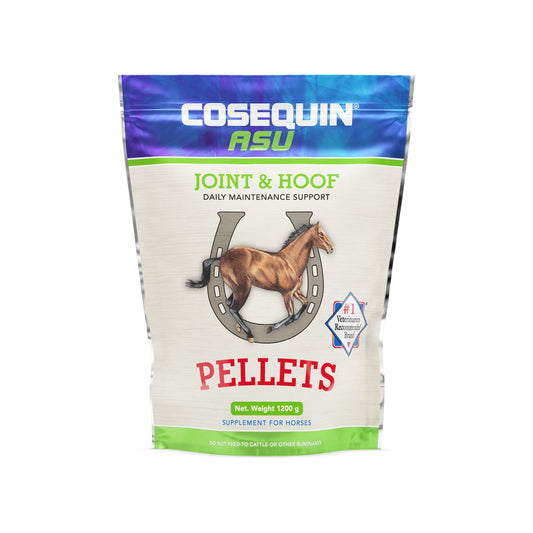 Nutramax Laboratories Cosequin ASU Joint & Hoof Pellets Joint Health Supplement for Horses - Pellets with Glucosamine, Chondroitin, MSM, and Biotin, 1200 Grams
