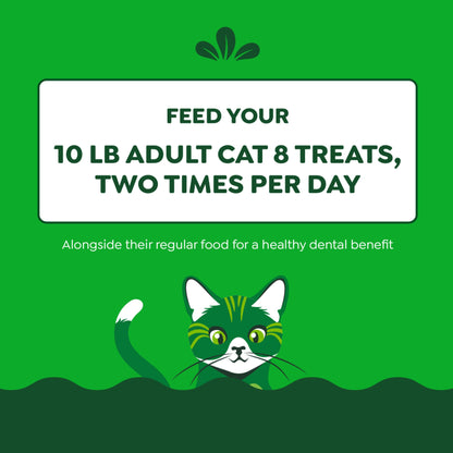 FELINE GREENIES Dental Treats, Salmon Flavor, Mega size 4.6 oz
