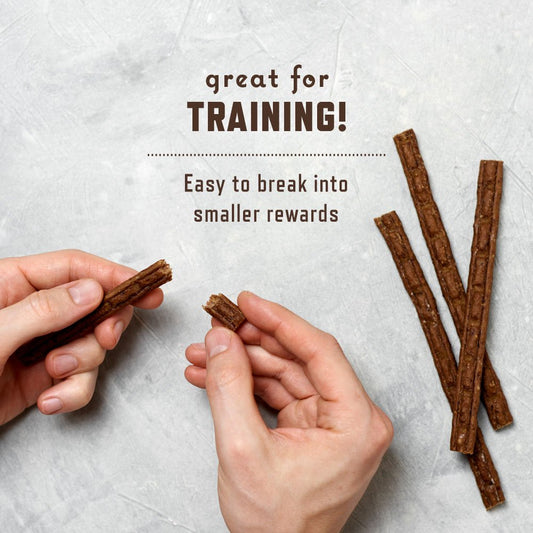 Rocco & Roxie Jerky Dog Treats - Slow Roasted Beef Sticks for All Breed Sizes - 170g Bag