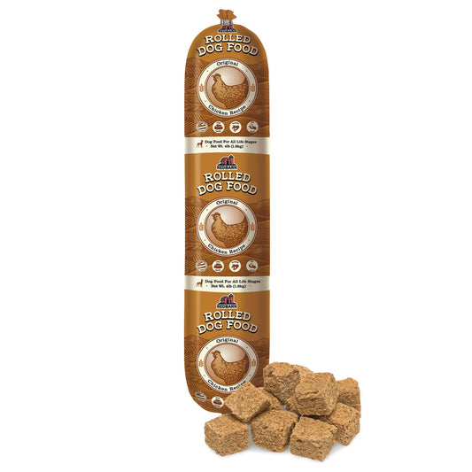 Redbarn Pet Products All-Natural Premium Rolled Dog Food, Chicken Recipe - Soft Semi-Moist Wet Formula for High Protein Diet, Training Rewards, & Treat Pill Concealer - 4 lb, 1 Count