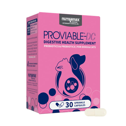 Nutramax Laboratories 30 Count Proviable Health Supplement for Cats and Dogs (PROVDC30)