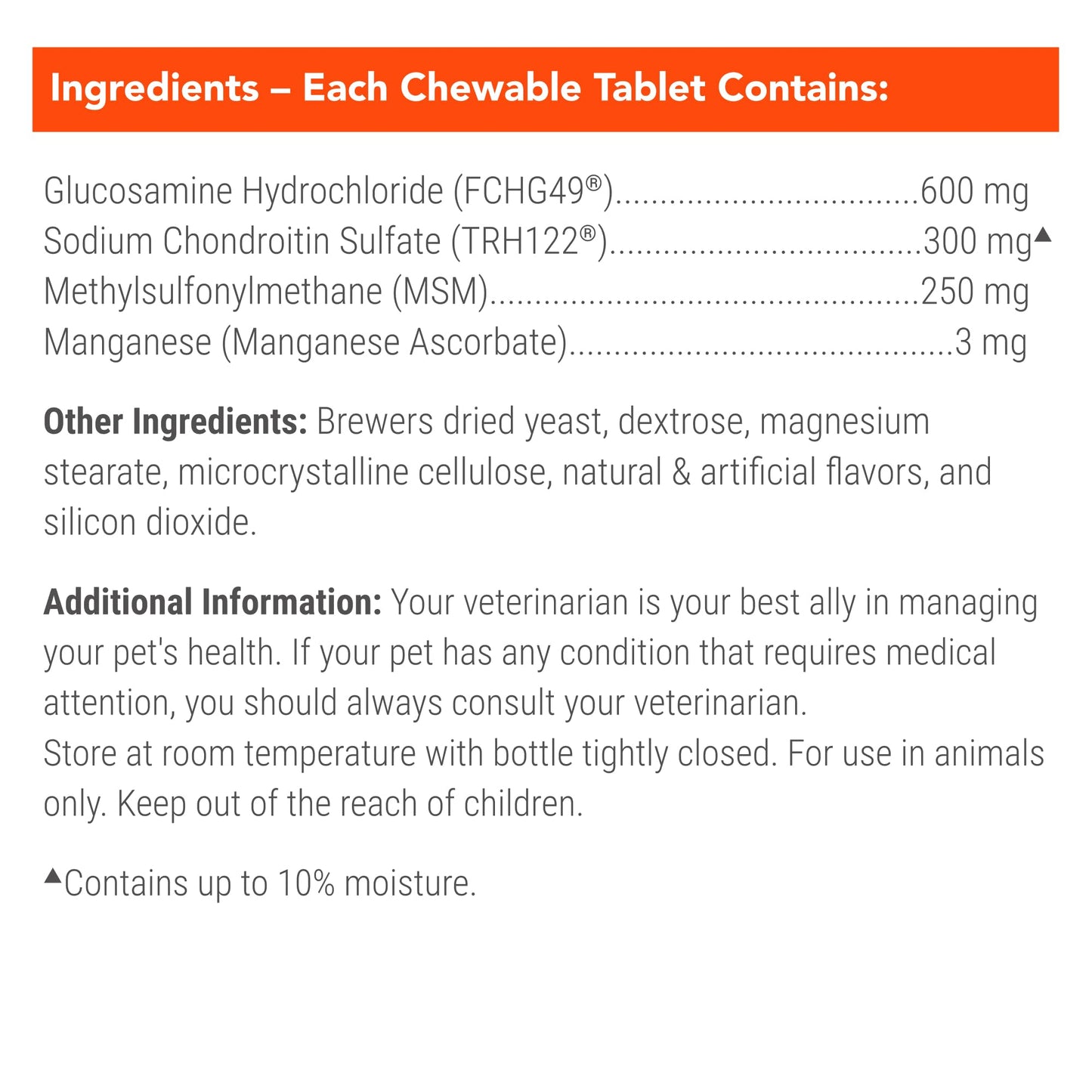 Nutramax Laboratories Cosequin Maximum Strength Joint Health Supplement for Dogs - With Glucosamine, Chondroitin, and MSM, 132 Chewable Tablets